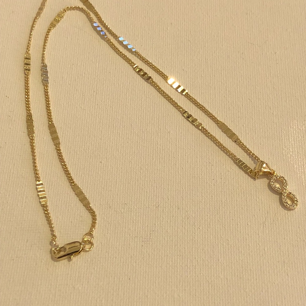 Gold Infinity Pendant Necklace